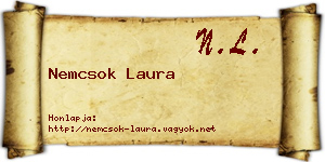 Nemcsok Laura névjegykártya